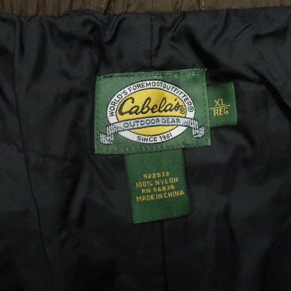 Cabelas Pants Mens Extra Large Brown Lined Nylon GTX Waterproof Hiking Outdoors - Picture 3 of 12